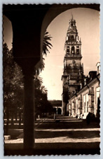 Real Photo Postcard RPPC Cordoba Mosque Cathedral Courtyard of the Orange Trees picture