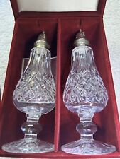VTG Godinger Crystal  & Silver Footed Salt and Pepper Shakers Set  new In Box picture