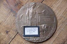 #4 WW1 KIA Death Plaque Penny to 2nd Lt G Mackay MGC 44th Battalion picture