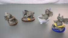 4 Vtg 1996 Hamilton Collection Elephant Character Figurine LOT * Clean Fun MORE picture