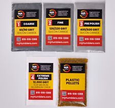 30lb Rock Tumbler Refill Grit Kit w/ pellets Silicon Carbide Aluminum Oxide picture