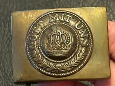 1914-18 WWI IMPERIAL GERMANY ARMY BRASS BELT BUCKLE GOT MIT UNS picture