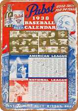 Metal Sign - 1938 Pabst Baseball Calendar -- Vintage Look picture