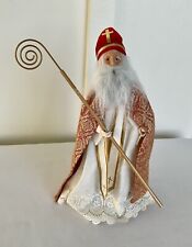 VTG. Byers Choice Carolers St. Nick With Curled Staff Metallic Robe 2004 picture