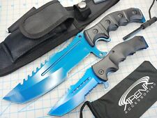 CSGO Tracker Huntsman Fix Blade Spring Assist Pocket Knife 2 Pc Survival Set LOT picture
