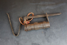 Primitive Charm: Antique Hand-Forged Iron Door Lock - Vintage Indian Collectible picture