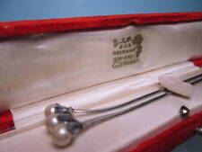 Ezuki Vintage Genuine Pearl Eggplant Hairpin 7 17G Comes With Case picture