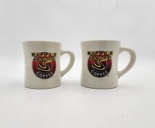 TWO Vintage Waffle House Diner MUGS Tuxton Coffee 8 oz Logo Matched Pair picture