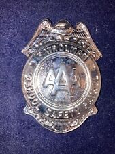Vintage  AAA Patrolman School Safety Patrol  Metal Badge Pin NOS 2.5” picture