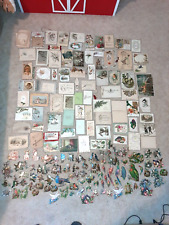 huge lot 150 pieces of Victorian ephemera greeting cards diecuts picture
