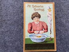 All Halloween Greetings 1909 Vintage Postcard picture