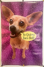 ROLLED 1998 YO QUIERO TACO BELL CHIHUAHUA DOG ADVERTISING 22X34 POSTER FUNKY picture