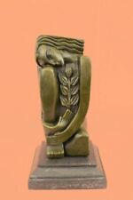 Mid Century Modern/Dali Inspired Abstract Figurative Bronze Sculpture Figure NR picture