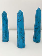 Jumbo Synthetic Turquoise / Blue Howlite Obelisk Tower Point picture
