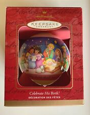Hallmark 2000 Glass Ornament ~ Celebrate His Birth ~ Nativity Scene ~ Boxed ~NEW picture