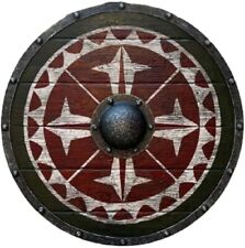 Handmade 24 inches Uhtred Last Kingdom Authentic Wooden Viking Shield picture