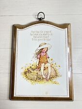 Vintage Holly Hobbie Wooden Plaque Wall Hanging  picture