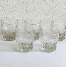 Vtg Iittala of Finland Aslak Old Fashioned Icicle Stacking Glasses, Set of 5 picture