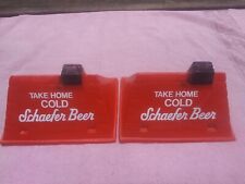 Two Vintage Schaefer beer counter or table top sign picture