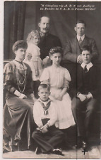 Vintage Postcard King Constantine I & Queen Sophia of Greece & Family picture