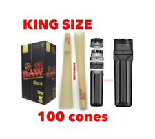RAW BLACK KING size pre rolled cone +new design portable 3in1 grinder picture