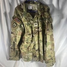 US Army Mens Uniform Top XL Green Brown Black Camo Military Issued With Patches picture