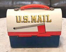 VINTAGE U.S. MAIL MR. ZIP METAL DOME TOP LUNCH BOX by ALADDIN 1969 SUPER CLEAN picture