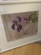 Photo JILL BEDFORD Two Vases Purple Floral Frame 21x17