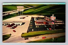 Geneseo IL-Illinois, Deck Plaza Advertising, Texaco Station, Vintage Postcard picture