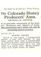 CO COLO HONEY PRODUCERS' DENVER ADV OLD POSTCARD PC5786 picture