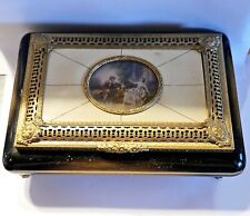Vintage Italian Renaissance Style Gilded Wood & Metal Jewelry Box picture