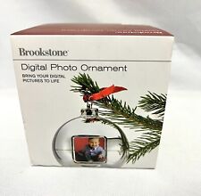 Digital Photo Display Ornament Brookstone Still in Box Complete picture