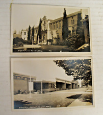 2 VINTAGE FOWLER, CALIFORNIA REAL PHOTO POSTCARDS - SCHOOLS picture