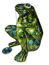 Vintage Arnel's Thinking Frog Bullfrog Toad 1970s LARGE CERAMIC Hanging Statue  picture