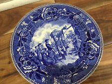 Antique 1927 Wedgwood Capture Of Vincennes DAR Blue Commemorative History Plate picture