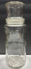 Vintage Planters Mr. Peanut 75th Anniversary Clear Glass 10” Jar Canister 1981 picture