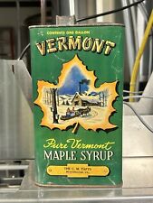 1 Gallon Maple Syrup Can C.M Tafts Huntington,VT picture