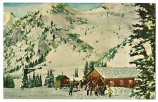 Wasatch Mountains Utah c1950's Alta Resort, snow scene picture