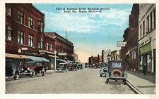 Part of Ashmun Street Business Section Sault Ste Marie Postcard Unposted/Blank picture