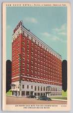 Postcard Sam Davis Hotel 7th Ave at Commerce, Nashville, Tennessee Vintage picture
