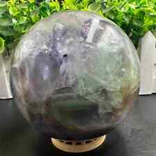1760g Natural Fluorite Quartz Sphere Crystal Energy Ball Reiki Healing Gem Decor picture