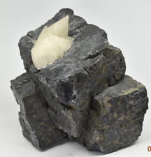 Calcite on Galena - Brushy Creek Mine, Reynolds Co., Missouri picture