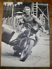 'Famous Faces' poster of Steve McQueen The Great Escape 1967 rare motorcycle picture