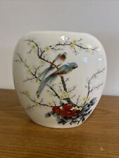 VTG Jay Fine China Pillow Vase With Blue Birds And Flowers - 7” - Japan-EUC picture