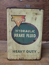  Conoco Hydraulic Brake Fluid Heavy Duty Can Half Full picture