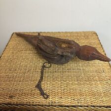 Vintage Hand Carved Folk Art Solid Wood Bird Carving Hanging Figurine Farmhouse picture