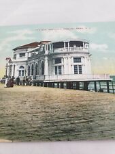 C 1908 People Strolling on Boardwalk at 7th Ave Pavilion Asbury Park NJ Postcard picture
