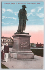 Postcard Prescott statue at Bunker Hill, Charlestown, Massachusetts picture