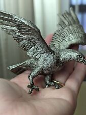 Vtg Pewter Eagle Art Finial Craft Art Display Piece Patriotic USA EAC American picture