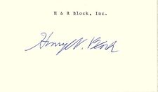 HENRY W. BLOCH - SIGNATURE(S) picture